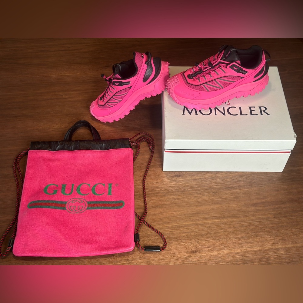 Gucci Small Pink Drawstring Backpack Rucksack - Picture 10 of 10